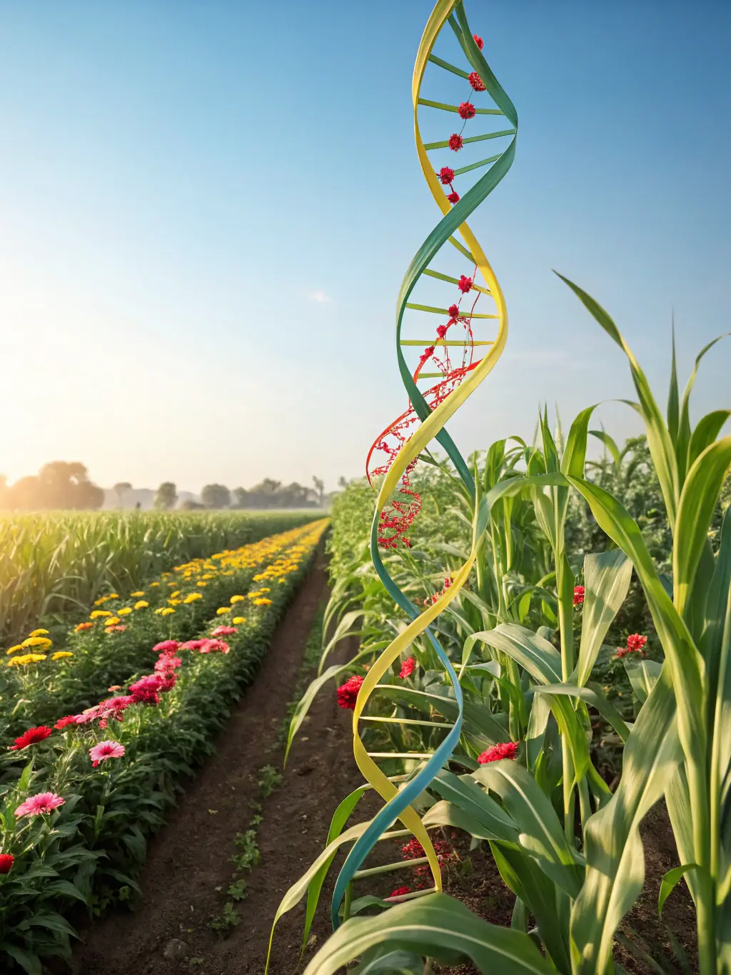 A diverse range of crops growing vibrantly, symbolizing the flexibility 'PAY IN TIME' offers in managing agricultural investments.