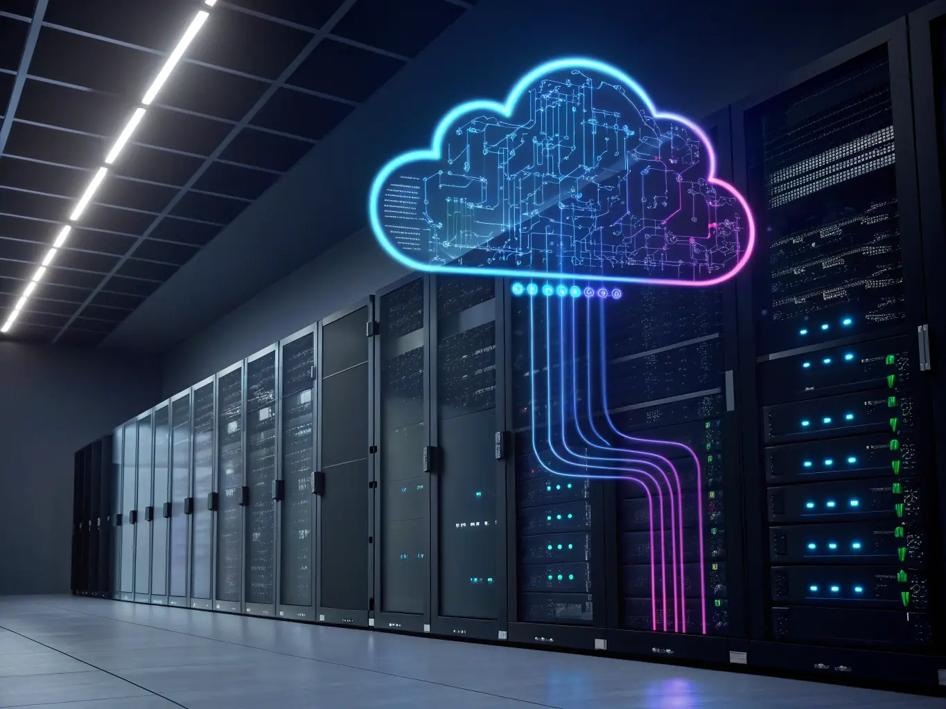 A digital illustration of data streams converging into a secure database, representing the data validation process for real-world assets.